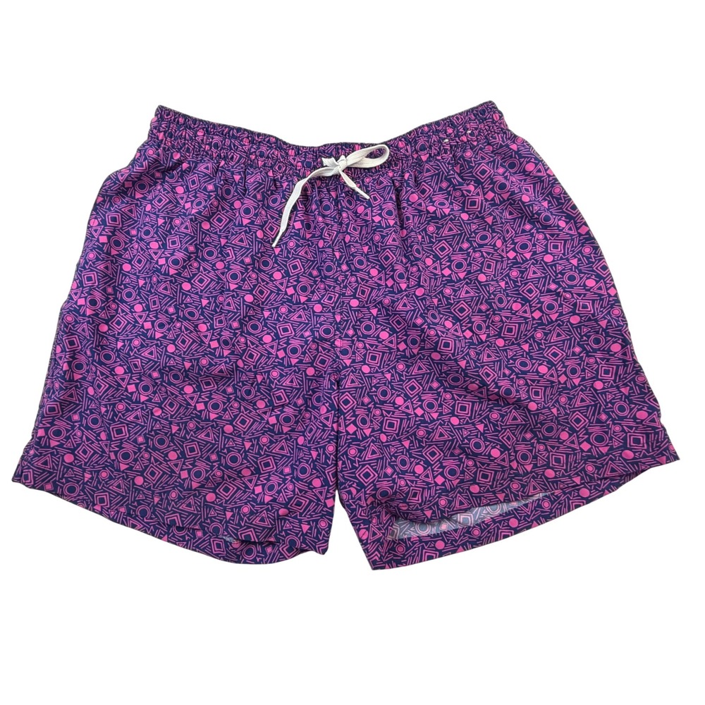Chubbies Mens 2XL Swim Trunks Purple Pink Geometric 5.5 Inch Inseam Shorts